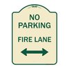 Signmission No Parking Fire Lane W/ Bidirectional Arrow Heavy-Gauge Aluminum Sign, 24" x 18", TG-1824-23738 A-DES-TG-1824-23738